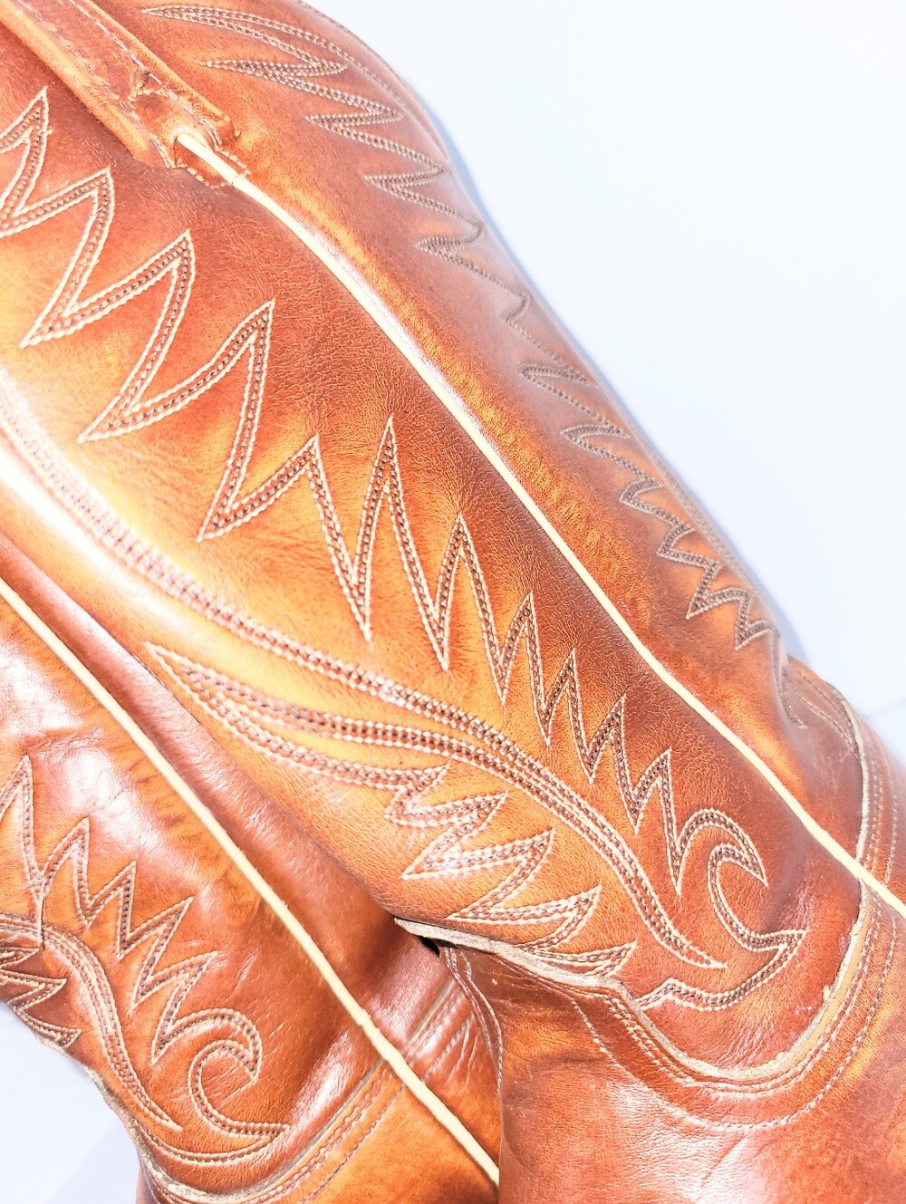 Vintage acme Cowboy Boots 1970's Genuine Leather Western Flame 7 C - Picture 13 of 16